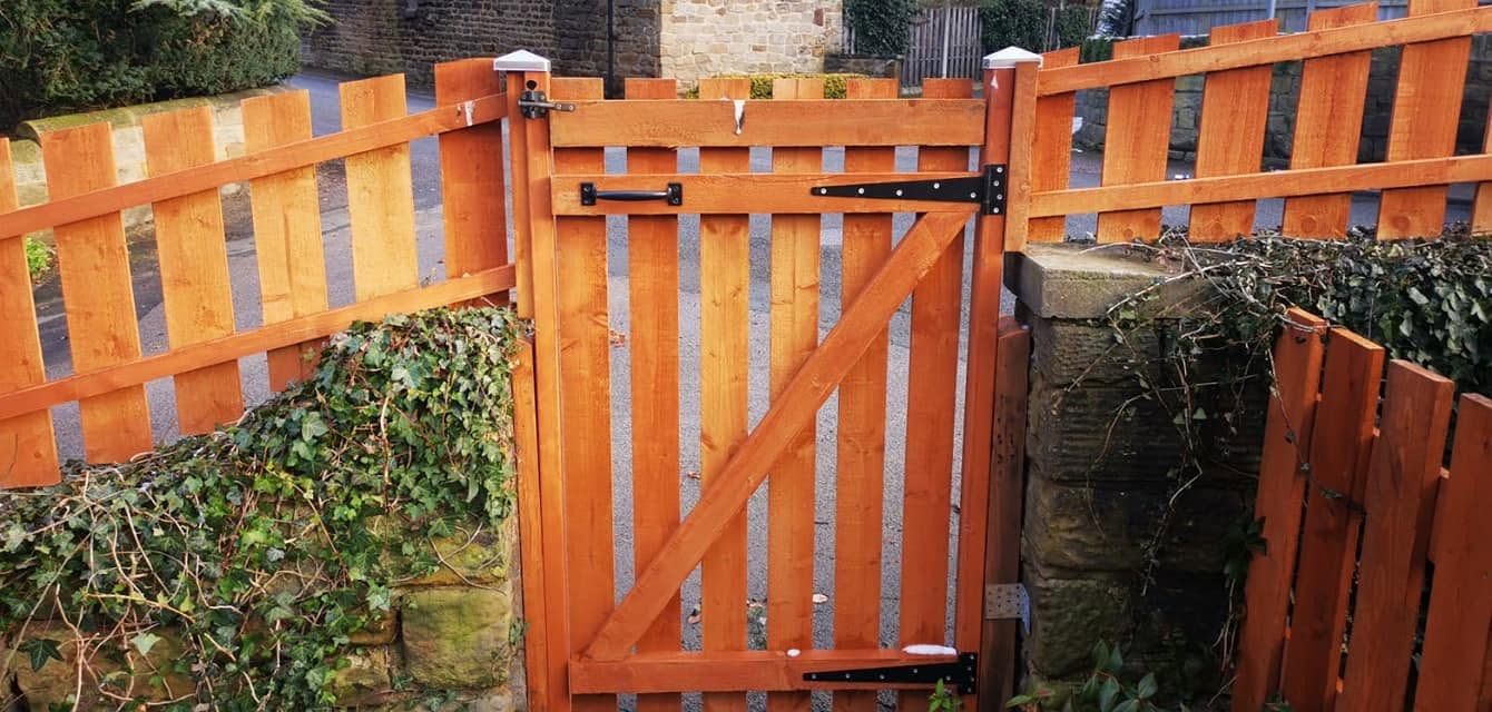 Custom built wooden gate and fencing
